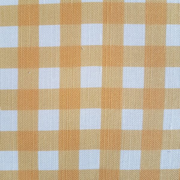 Saffron and Ivory Linen Gingham fabric