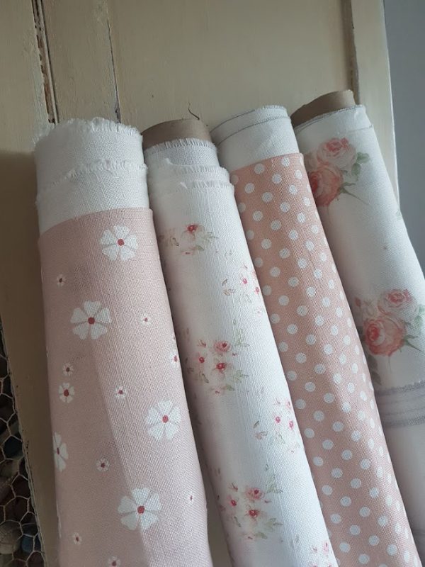 daisies-Rose and Foxgloves Fabric
