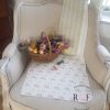 Ditsy Roses Floral Linen on French Chair