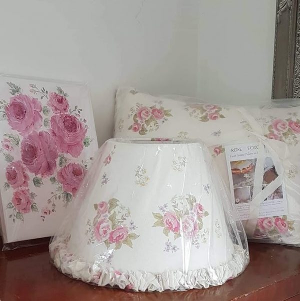 Rosabella Lampshade and Cushion by Rose and Foxgloves