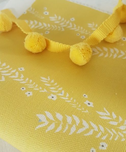 Yolk Yellow Pompom curtain cushion trimming