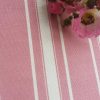 Old Raspberry Grainsack striped Linen Fabric