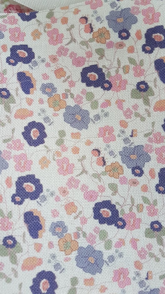 Wild Meadow Daisies Pink Floral Linen Fabric