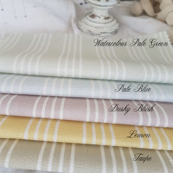 Mattress Stripe Linen Fabrics assorted colours by Rose and Foxgloves