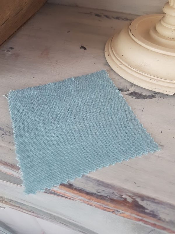 Teal Tumbled and Washed 100% Linen