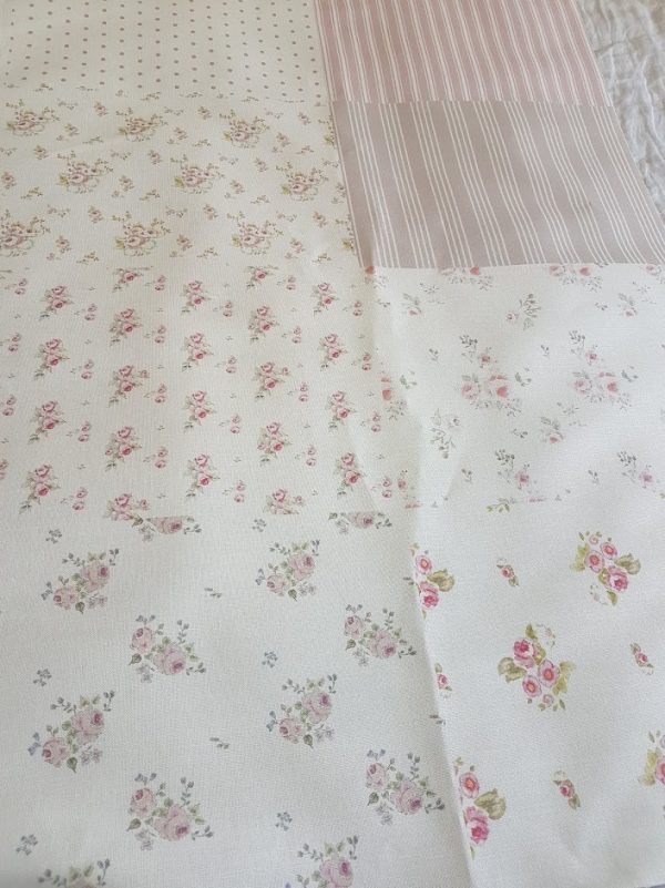 Floral Stripes and Polka Dot Fabric half meter craft sheet by Rose and Foxgloves