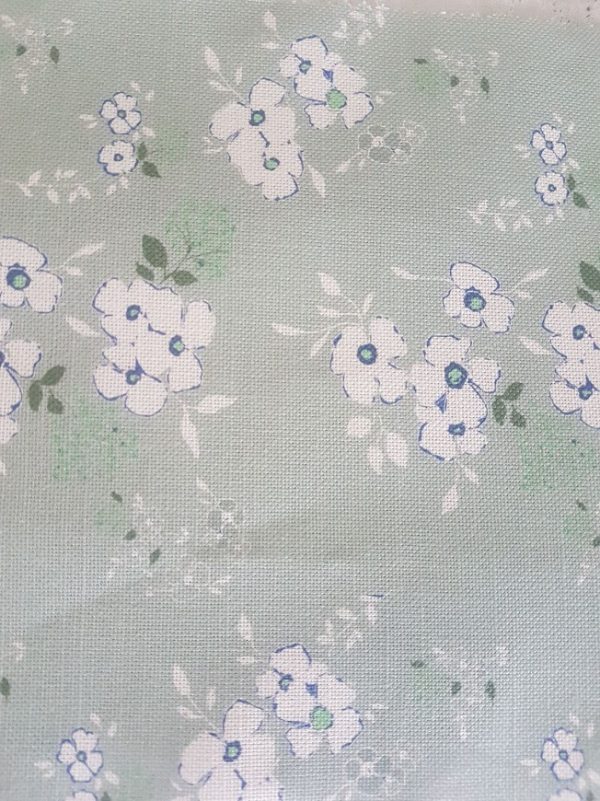 Mollys Garden Linen Fabric in Shed Teal Fern and Olive colourway by Rose and Foxgloves