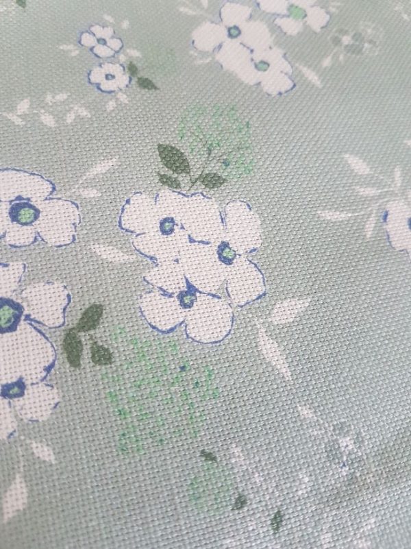 Mollys Garden Linen Fabric in Shed Teal Fern and Olive colourway by Rose and Foxgloves