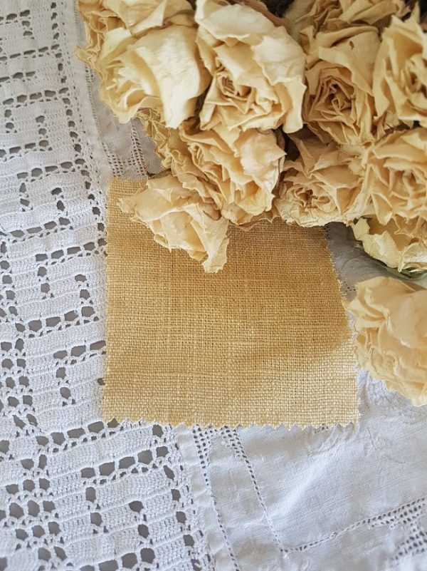 Soft Gold Tumbled and Washed 100% Linen