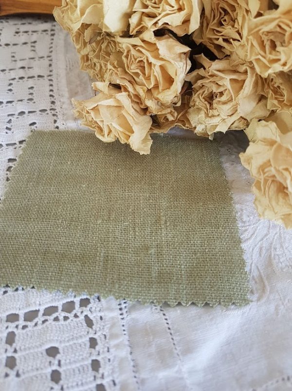Soft Sage Tumbled and Washed 100% Linen