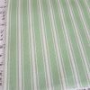 Spring Green and Ivory Ticking Stripe Linen Fabric