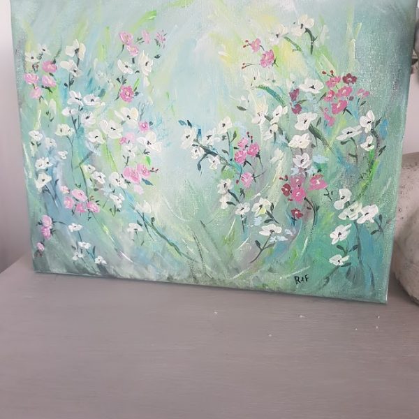 Dainty Meadow Flowers Original Signed Painting
