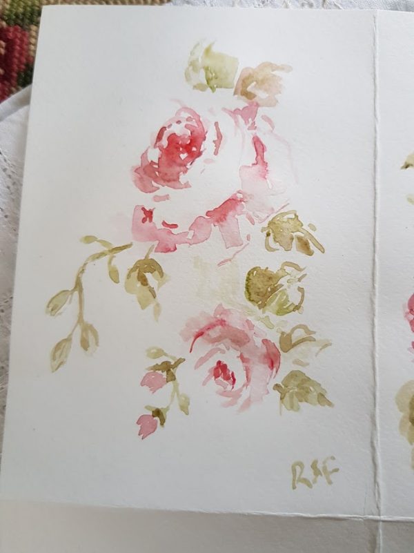 A4 watercolour roses set of paintings by Rose and Foxgloves-3