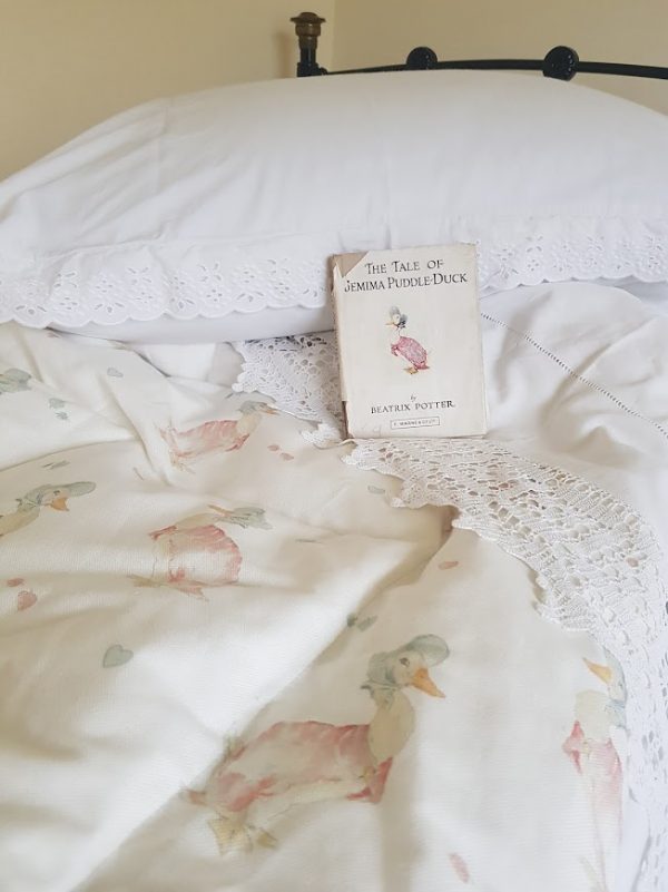 Jemima Puddleduck Single Feather Eiderdown by Rose and Foxgloves