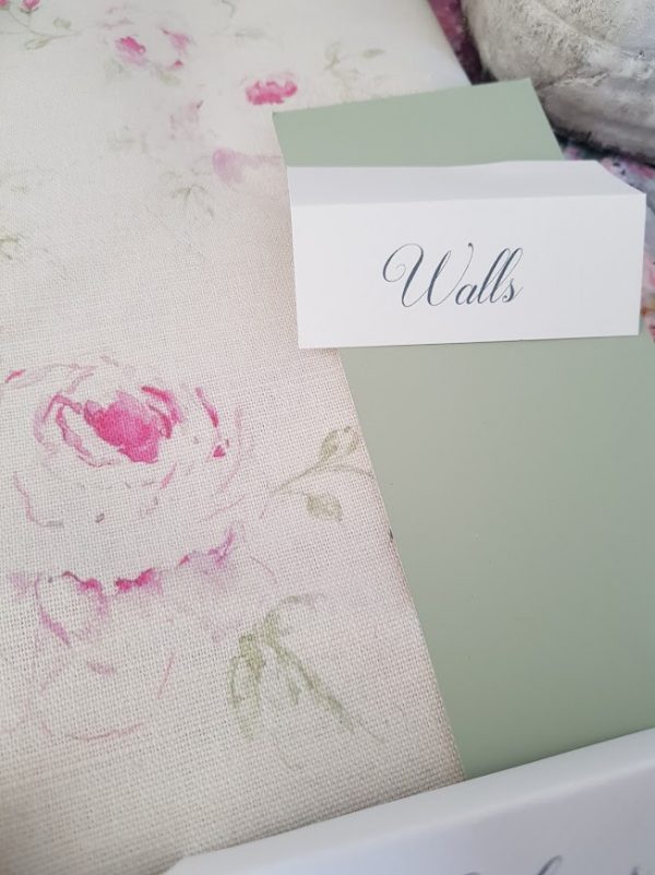 Moodboard 6 Mill on the Floss and Spring Green Ticking- Pinks and Green