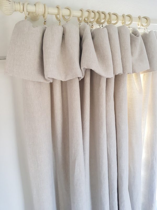 Soft Washed Oatmeal linen by Rose and Foxgloves-main