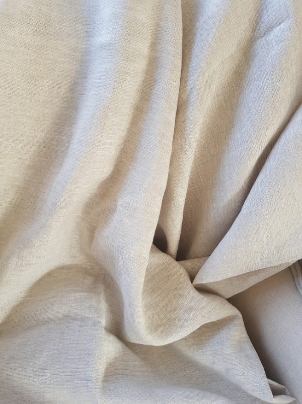 Soft Washed Oatmeal linen by Rose and Foxgloves-main