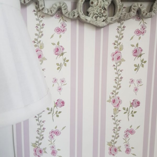 Clara rose vintage style in blush pink wallpaper by rose and foxgloves