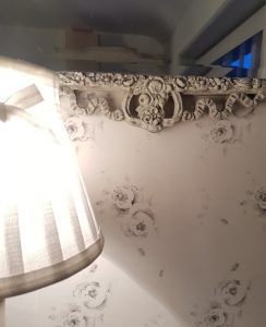 Emile faded grey roses wallpaper by rose and foxgloves