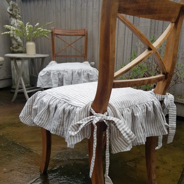 Scandi Shabby Ruffled chair covers by Rose and Foxgloves