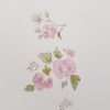 Petite Fleurs French pink floral on ivory faded floral wallpaper by rose and foxgloves main