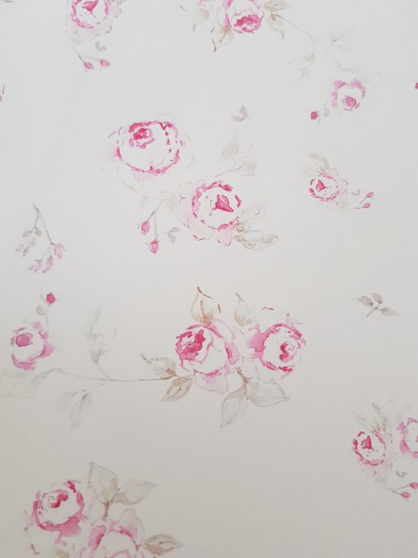 The vintage rose french faded floral wallpaper by rose and foxgloves