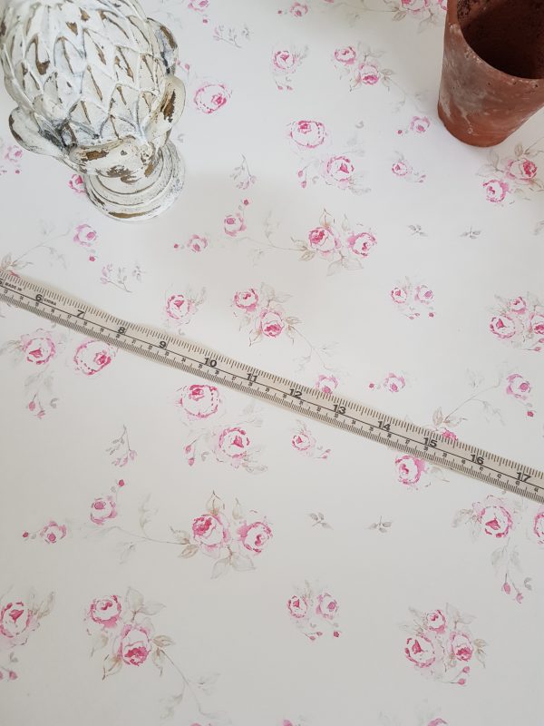 The vintage rose french faded floral wallpaper by rose and foxgloves