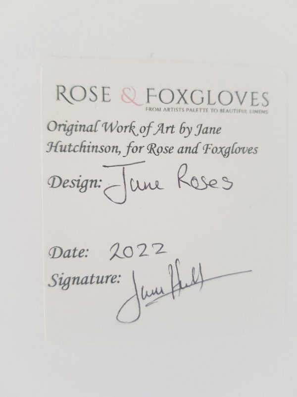 June Roses Original signed watercolour card with envelope