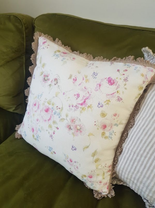 Roses and Clematis cushions by rose and foxgloves