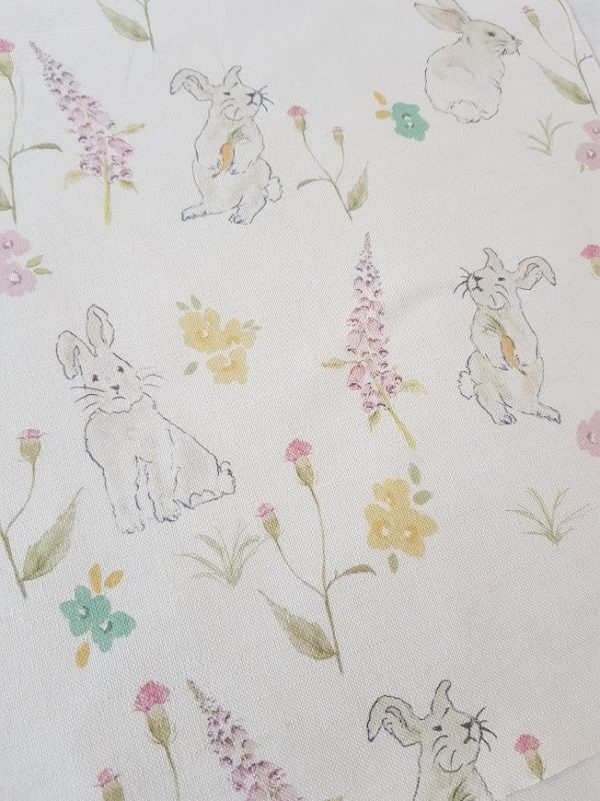 Rabbits rabbits rabbits linen fabric by rose and foxgloves-main