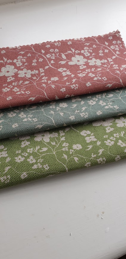 May natural linen floral fabric