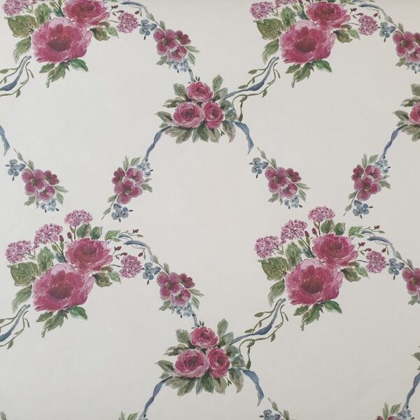 Ellies Cottage Roses Wallpaper- Large Design