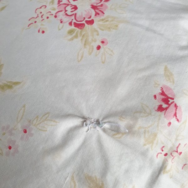 Double Pale Blue Floral Vintage Eiderdown by Rose and Foxgloves repair 1
