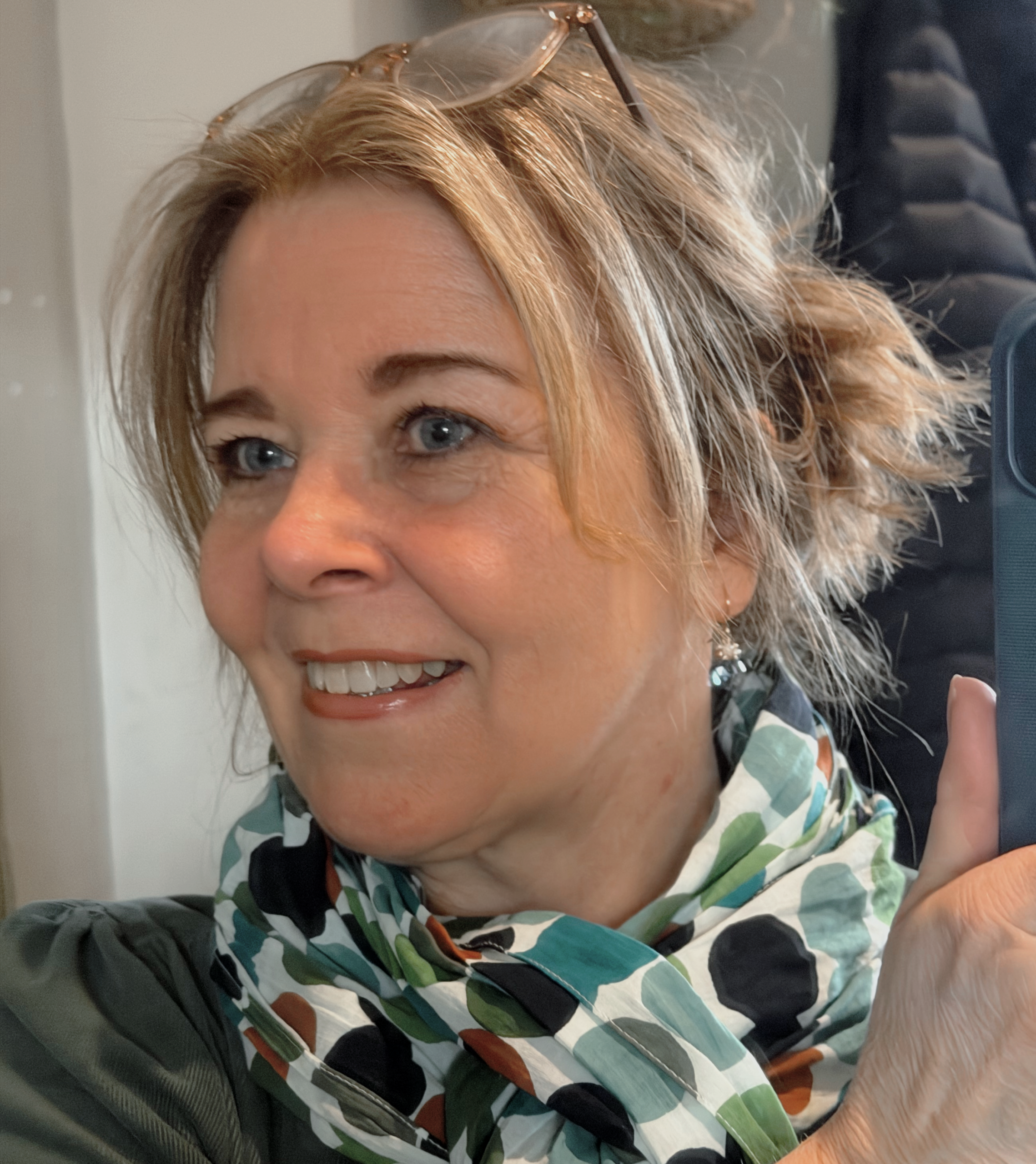 Photograph of Jane the creator of Rose and Foxgloves